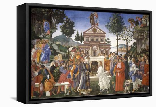 The Temptation of Christ, 1481-1482-Sandro Botticelli-Framed Premier Image Canvas