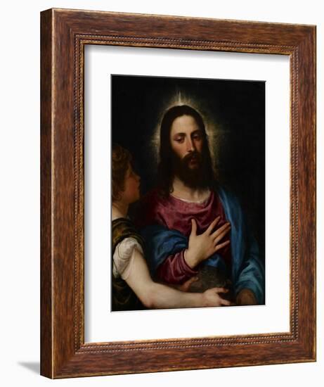 The Temptation of Christ, C.1516-25-Titian (Tiziano Vecelli)-Framed Premium Giclee Print