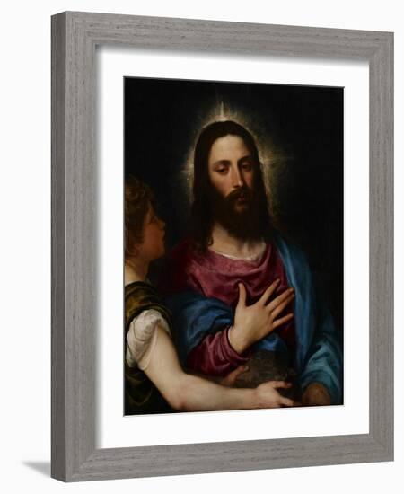 The Temptation of Christ, C.1516-25-Titian (Tiziano Vecelli)-Framed Giclee Print