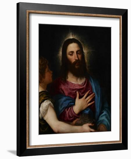 The Temptation of Christ, C.1516-25-Titian (Tiziano Vecelli)-Framed Giclee Print