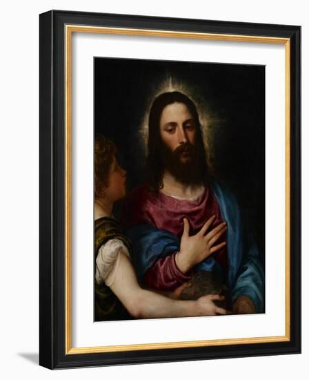 The Temptation of Christ, C.1516-25-Titian (Tiziano Vecelli)-Framed Giclee Print