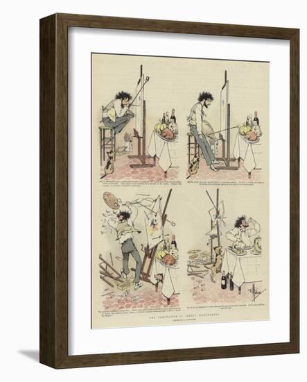 The Temptation of Pierre Montmartre-Albert Guillaume-Framed Giclee Print