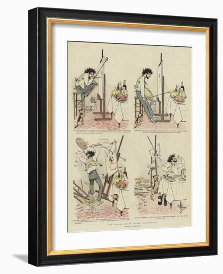 The Temptation of Pierre Montmartre-Albert Guillaume-Framed Giclee Print
