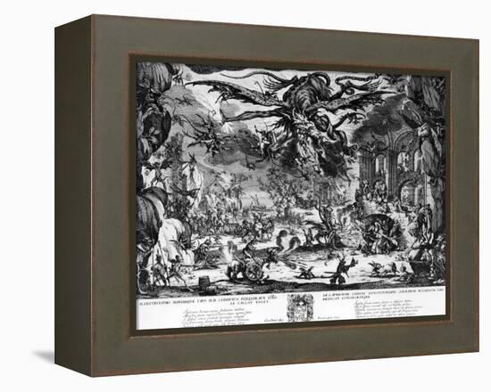 The Temptation of Saint Anthony, 1635-Jacques Callot-Framed Premier Image Canvas