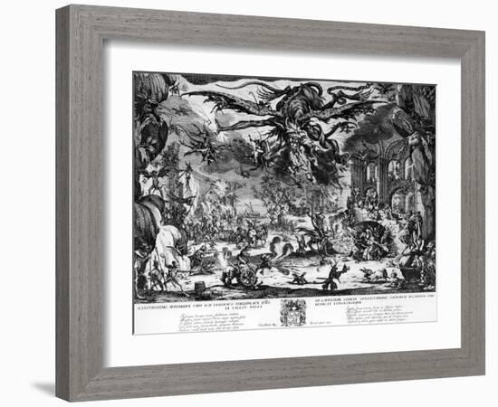 The Temptation of Saint Anthony, 1635-Jacques Callot-Framed Giclee Print