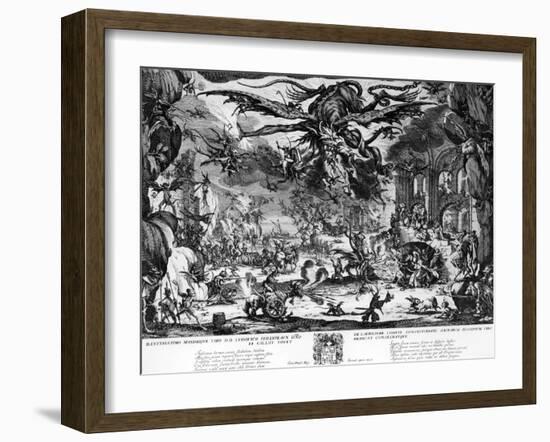 The Temptation of Saint Anthony, 1635-Jacques Callot-Framed Giclee Print