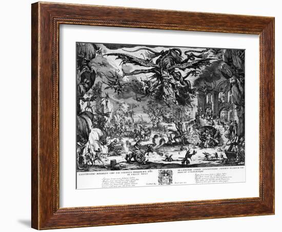 The Temptation of Saint Anthony, 1635-Jacques Callot-Framed Giclee Print