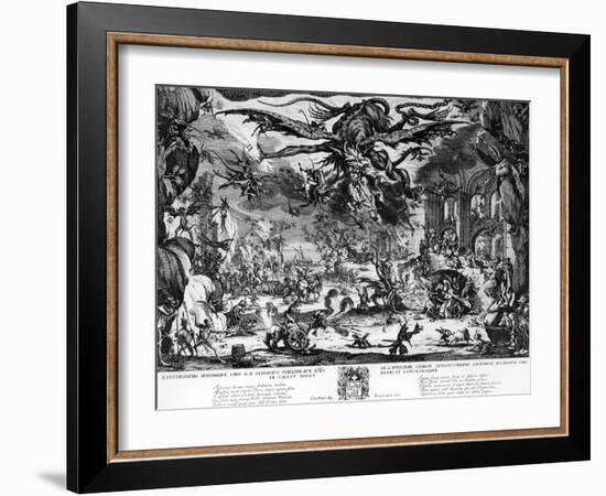 The Temptation of Saint Anthony, 1635-Jacques Callot-Framed Giclee Print