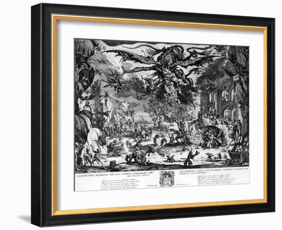 The Temptation of Saint Anthony, 1635-Jacques Callot-Framed Giclee Print