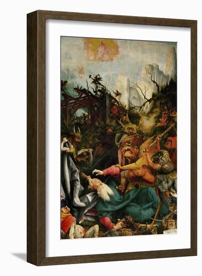 The Temptation of Saint Anthony- a Panel from the Isenheim Altar-Matthias Grünewald-Framed Giclee Print