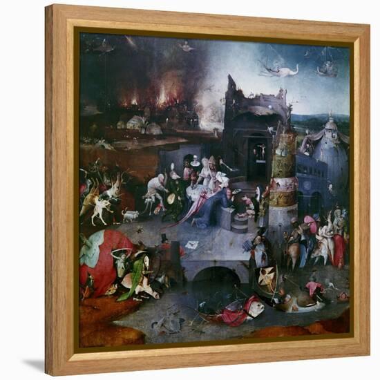 The Temptation of Saint Anthony (Central Panel of a Triptyc), Between 1495 and 1515-Hieronymus Bosch-Framed Premier Image Canvas