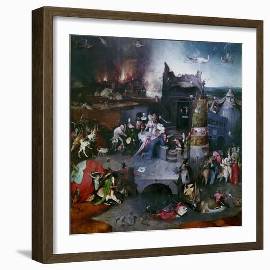 The Temptation of Saint Anthony (Central Panel of a Triptyc), Between 1495 and 1515-Hieronymus Bosch-Framed Giclee Print