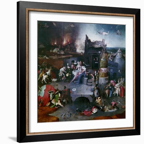 The Temptation of Saint Anthony (Central Panel of a Triptyc), Between 1495 and 1515-Hieronymus Bosch-Framed Giclee Print