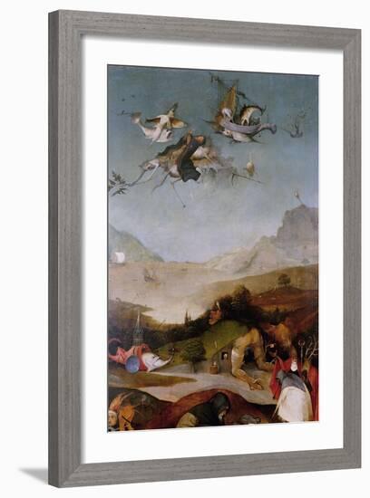 The Temptation of Saint Anthony (Detail of Left Wing of a Triptyc), Between 1495 and 1515-Hieronymus Bosch-Framed Giclee Print