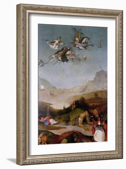 The Temptation of Saint Anthony (Detail of Left Wing of a Triptyc), Between 1495 and 1515-Hieronymus Bosch-Framed Giclee Print
