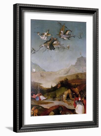 The Temptation of Saint Anthony (Detail of Left Wing of a Triptyc), Between 1495 and 1515-Hieronymus Bosch-Framed Giclee Print