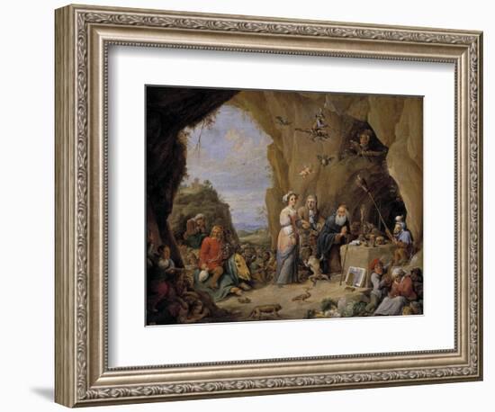 The Temptation of Saint Anthony, Mid of 17th C-David Teniers the Younger-Framed Giclee Print