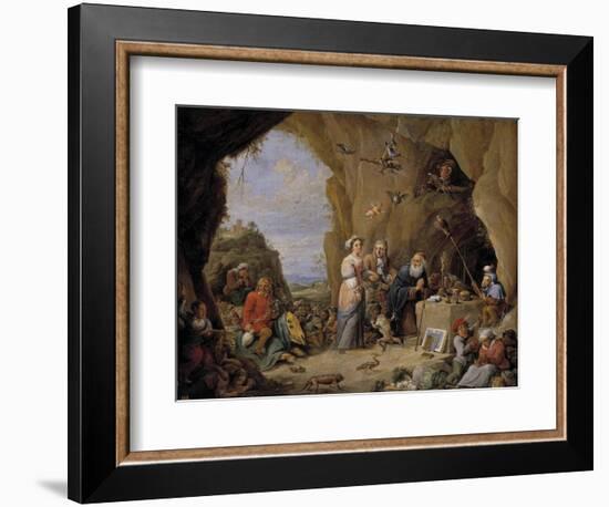 The Temptation of Saint Anthony, Mid of 17th C-David Teniers the Younger-Framed Giclee Print