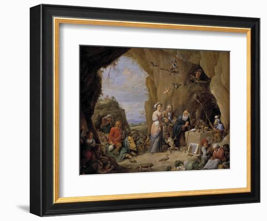 The Temptation of Saint Anthony, Mid of 17th C-David Teniers the Younger-Framed Giclee Print