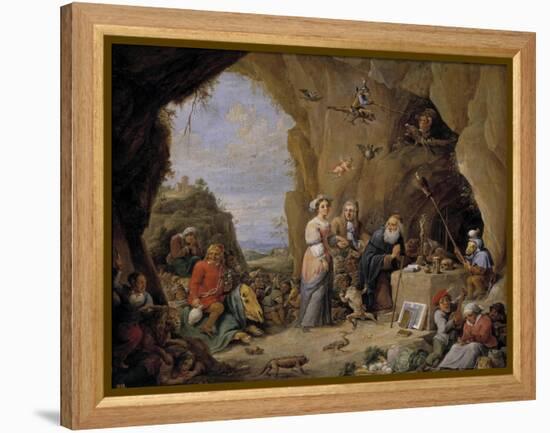 The Temptation of Saint Anthony, Mid of 17th C-David Teniers the Younger-Framed Premier Image Canvas