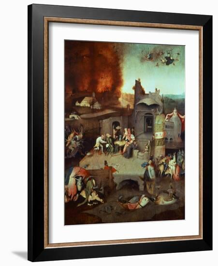 The Temptation of Saint Anthony of Egypt 251-356 founder of monasticism-Hieronymus Bosch-Framed Giclee Print