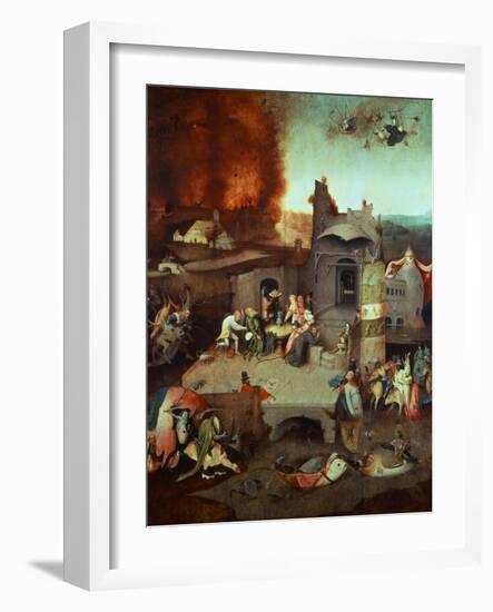 The Temptation of Saint Anthony of Egypt 251-356 founder of monasticism-Hieronymus Bosch-Framed Giclee Print