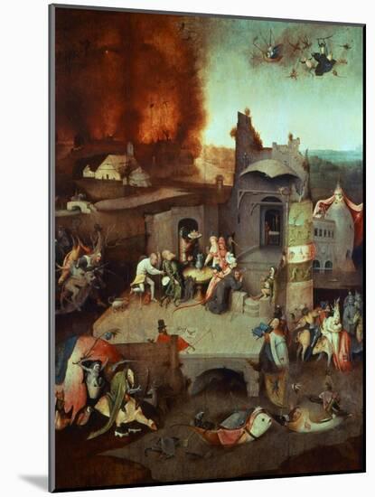 The Temptation of Saint Anthony of Egypt 251-356 founder of monasticism-Hieronymus Bosch-Mounted Giclee Print