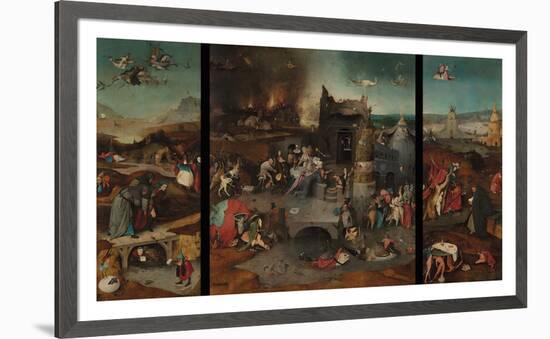 The Temptation of Saint Anthony Triptych-Hieronymus Bosch-Framed Premium Giclee Print