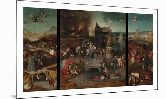 The Temptation of Saint Anthony Triptych-Hieronymus Bosch-Mounted Premium Giclee Print