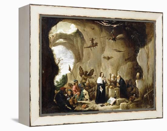 The Temptation of Saint Anthony-David Teniers the Younger-Framed Premier Image Canvas