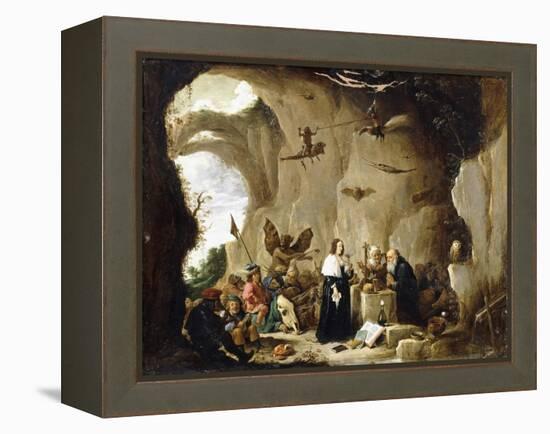 The Temptation of Saint Anthony-David Teniers the Younger-Framed Premier Image Canvas