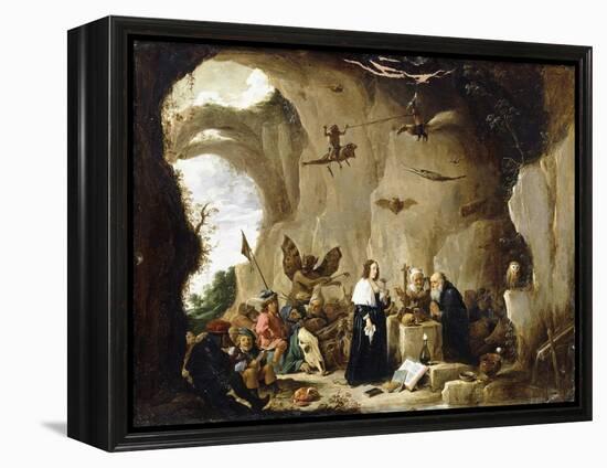 The Temptation of Saint Anthony-David Teniers the Younger-Framed Premier Image Canvas