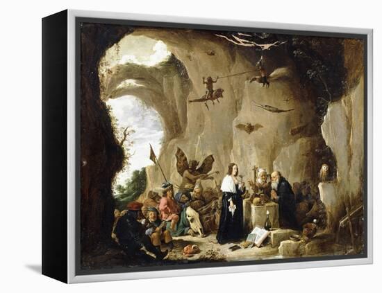 The Temptation of Saint Anthony-David Teniers the Younger-Framed Premier Image Canvas