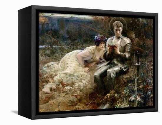 The Temptation of Sir Percival, 1894-Arthur Hacker-Framed Premier Image Canvas