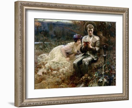 The Temptation of Sir Percival, 1894-Arthur Hacker-Framed Giclee Print