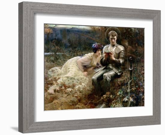 The Temptation of Sir Percival, 1894-Arthur Hacker-Framed Giclee Print