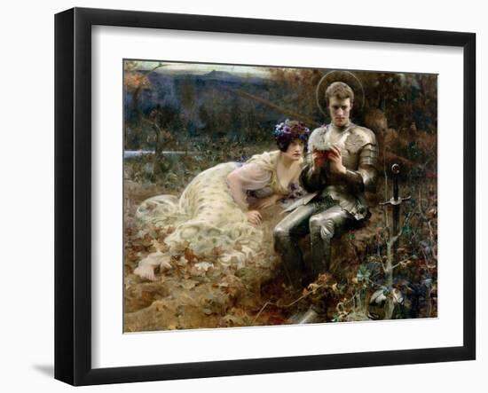 The Temptation of Sir Percival, 1894-Arthur Hacker-Framed Giclee Print