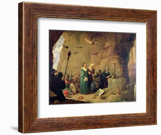 The Temptation of St. Anthony, 1820 (Oil on Canvas)-David the Younger Teniers-Framed Giclee Print