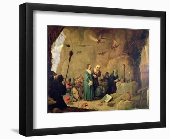 The Temptation of St. Anthony, 1820 (Oil on Canvas)-David the Younger Teniers-Framed Giclee Print