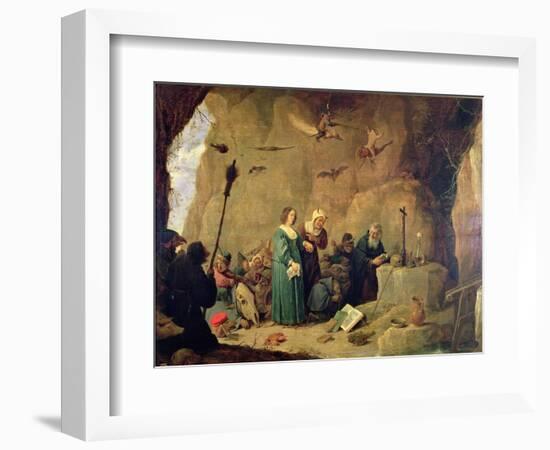 The Temptation of St. Anthony, 1820 (Oil on Canvas)-David the Younger Teniers-Framed Giclee Print