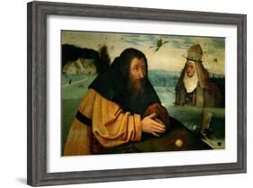 The Temptation of St. Anthony Abbot, the Head of an Abbess Sits Atop a Whorehouse-Hieronymus Bosch-Framed Giclee Print