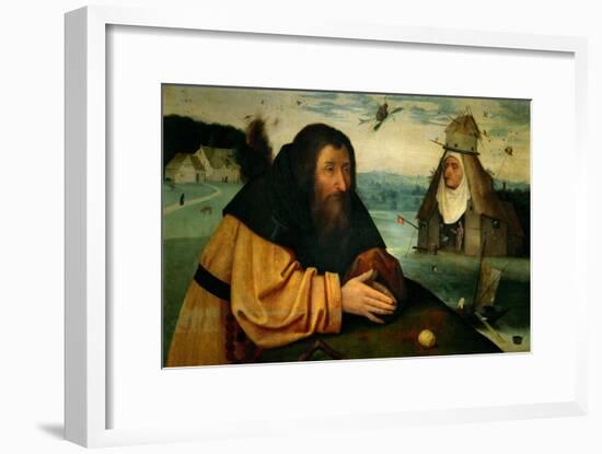 The Temptation of St. Anthony Abbot, the Head of an Abbess Sits Atop a Whorehouse-Hieronymus Bosch-Framed Giclee Print