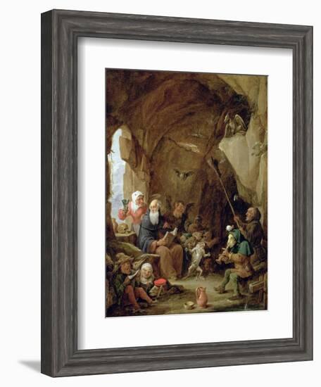 The Temptation of St. Anthony in a Rocky Cavern-David Teniers the Younger-Framed Giclee Print