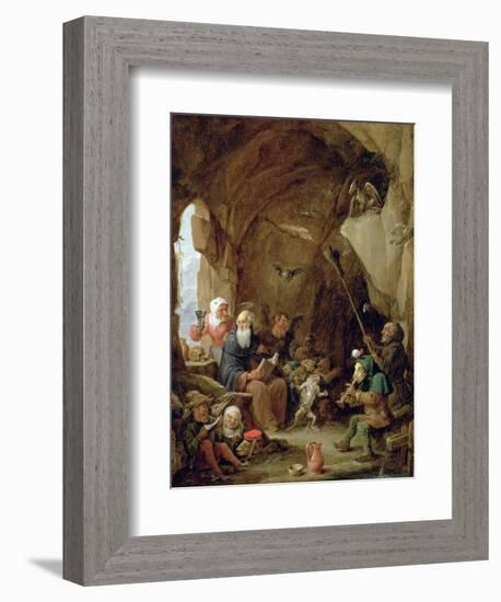 The Temptation of St. Anthony in a Rocky Cavern-David Teniers the Younger-Framed Giclee Print