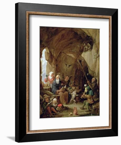 The Temptation of St. Anthony in a Rocky Cavern-David Teniers the Younger-Framed Giclee Print