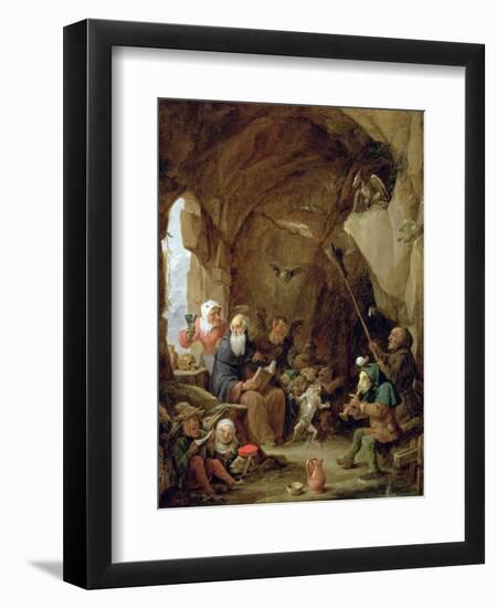 The Temptation of St. Anthony in a Rocky Cavern-David Teniers the Younger-Framed Giclee Print