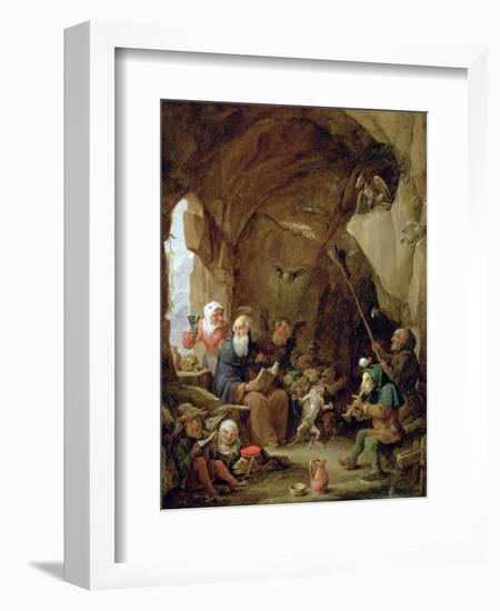 The Temptation of St. Anthony in a Rocky Cavern-David Teniers the Younger-Framed Giclee Print