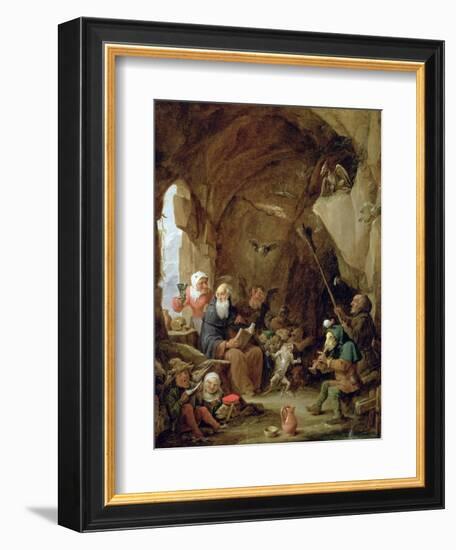 The Temptation of St. Anthony in a Rocky Cavern-David Teniers the Younger-Framed Giclee Print