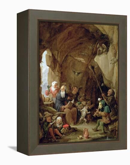 The Temptation of St. Anthony in a Rocky Cavern-David Teniers the Younger-Framed Premier Image Canvas