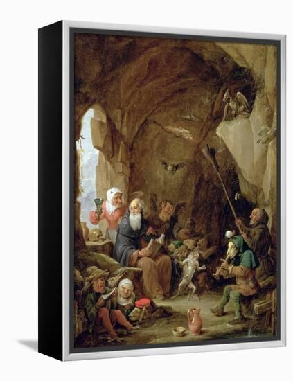 The Temptation of St. Anthony in a Rocky Cavern-David Teniers the Younger-Framed Premier Image Canvas